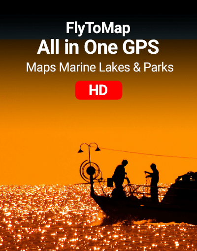 FlyToMap All in One GPS maps marine lakes parks